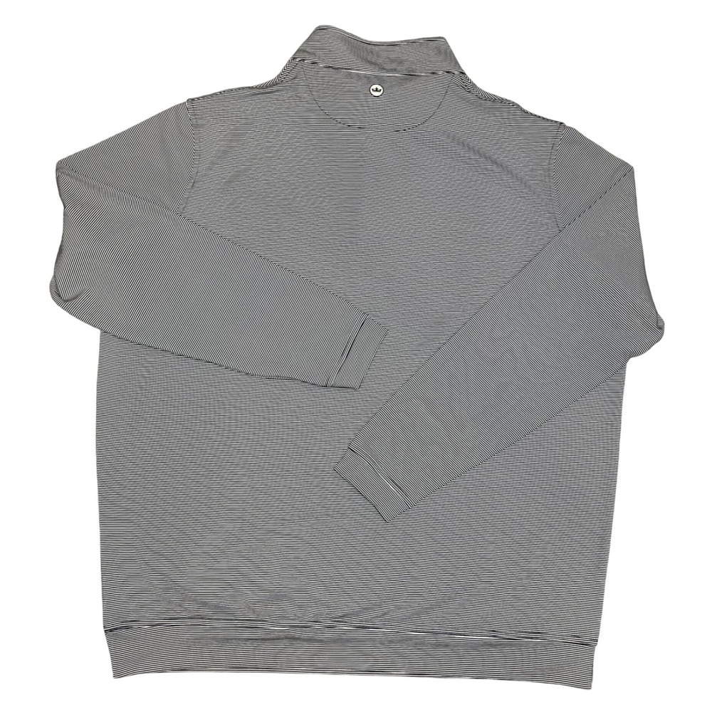 Peter Millar Quarter Zip Pullover Mens XXL Navy White Striped Performance B Logo - Picture 5 of 9